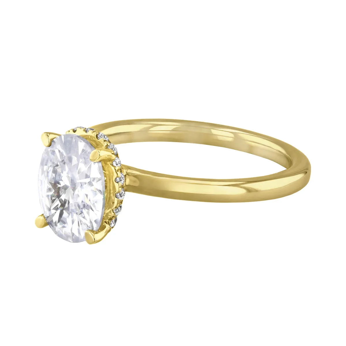 1-50ct Fleur Oval Cut Diamond Solitaire Engagement Ring | 18ct-Yellow-Gold