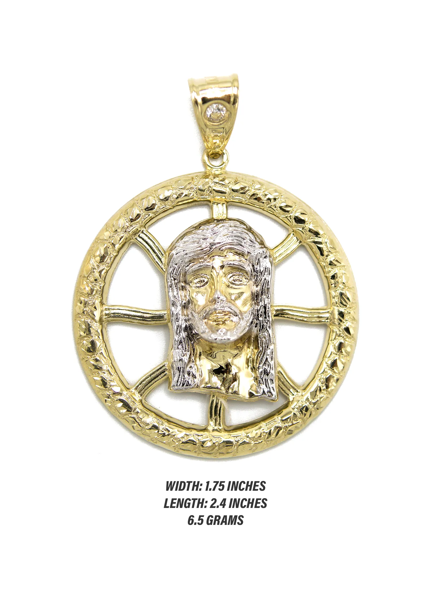 10K Gold Jesus Head Pendant | 6.5 Grams