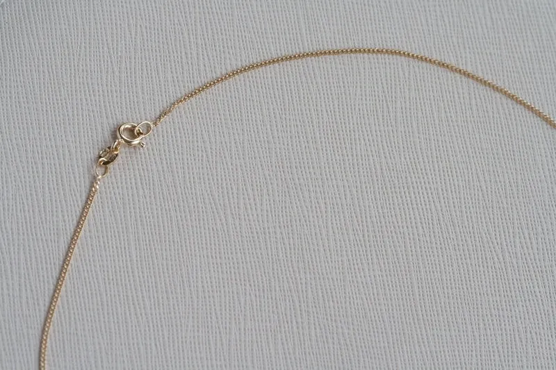 9ct 1.1mm Gold Close Link Curb Chain