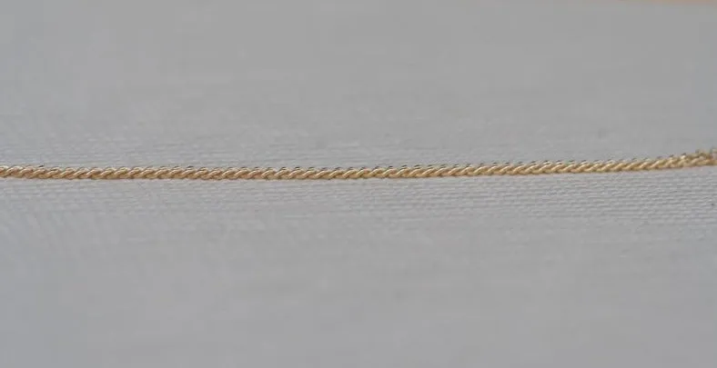9ct 1.1mm Gold Close Link Curb Chain