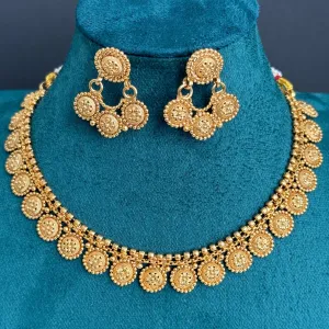 Antique Gold Necklace South Indian Guttapusalu Jewelry