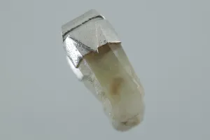 Australian Lemurian Light Citrine Quartz Point Stack Pendant, Organic Textured Sterling Silver, Solar Plexus Chakra,Positivity, Unique Gift