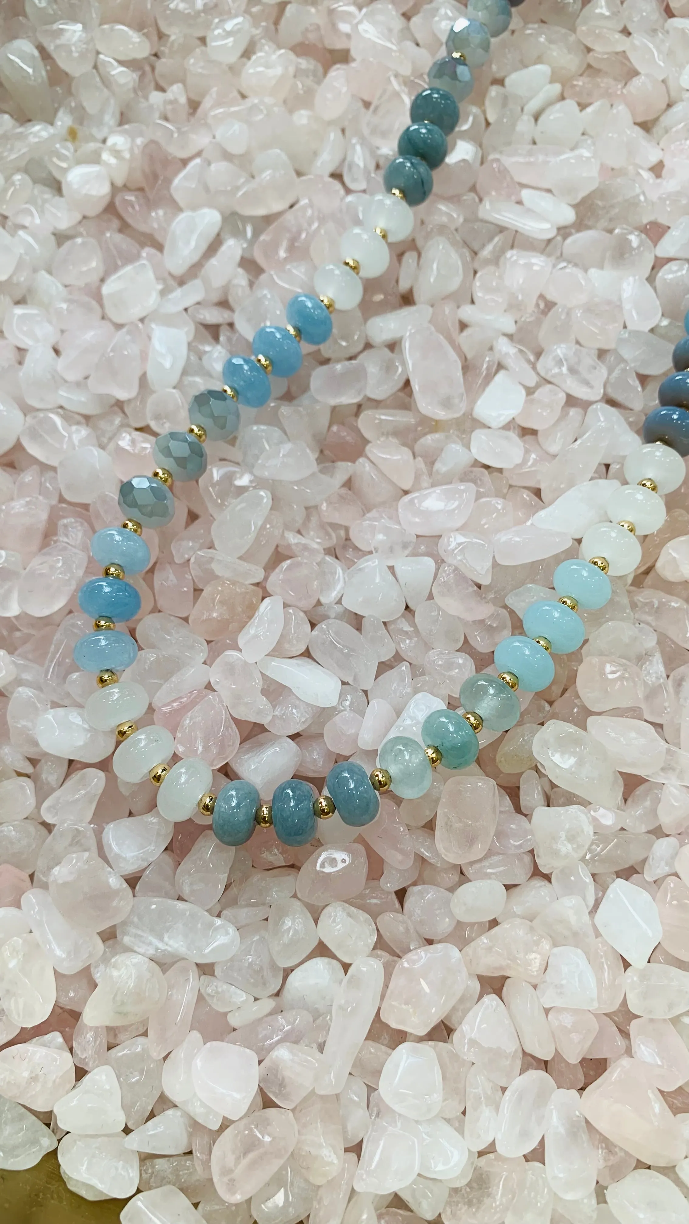 Beckie Beaded Necklace, Blue