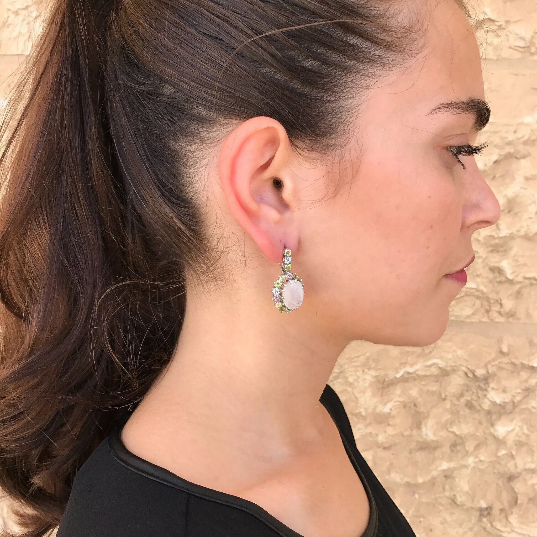 Blue Sapphire Earrings - Princess Diana Earrings, Royal Blue Earrings