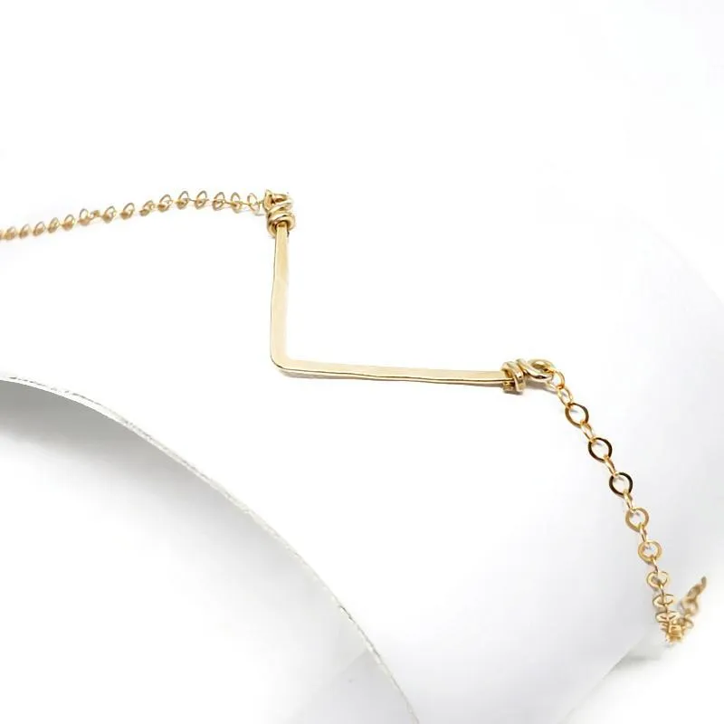 Bracelet - Chevron 14k Yellow Gold-fill by Foamy Wader
