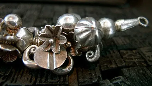 Cinque Terra Sterling Silver Charm Encrusted Bracelet