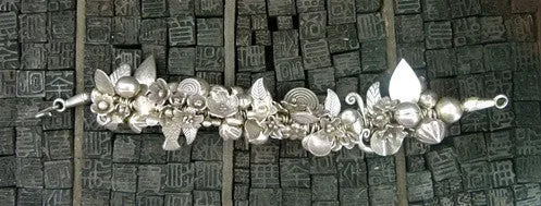 Cinque Terra Sterling Silver Charm Encrusted Bracelet