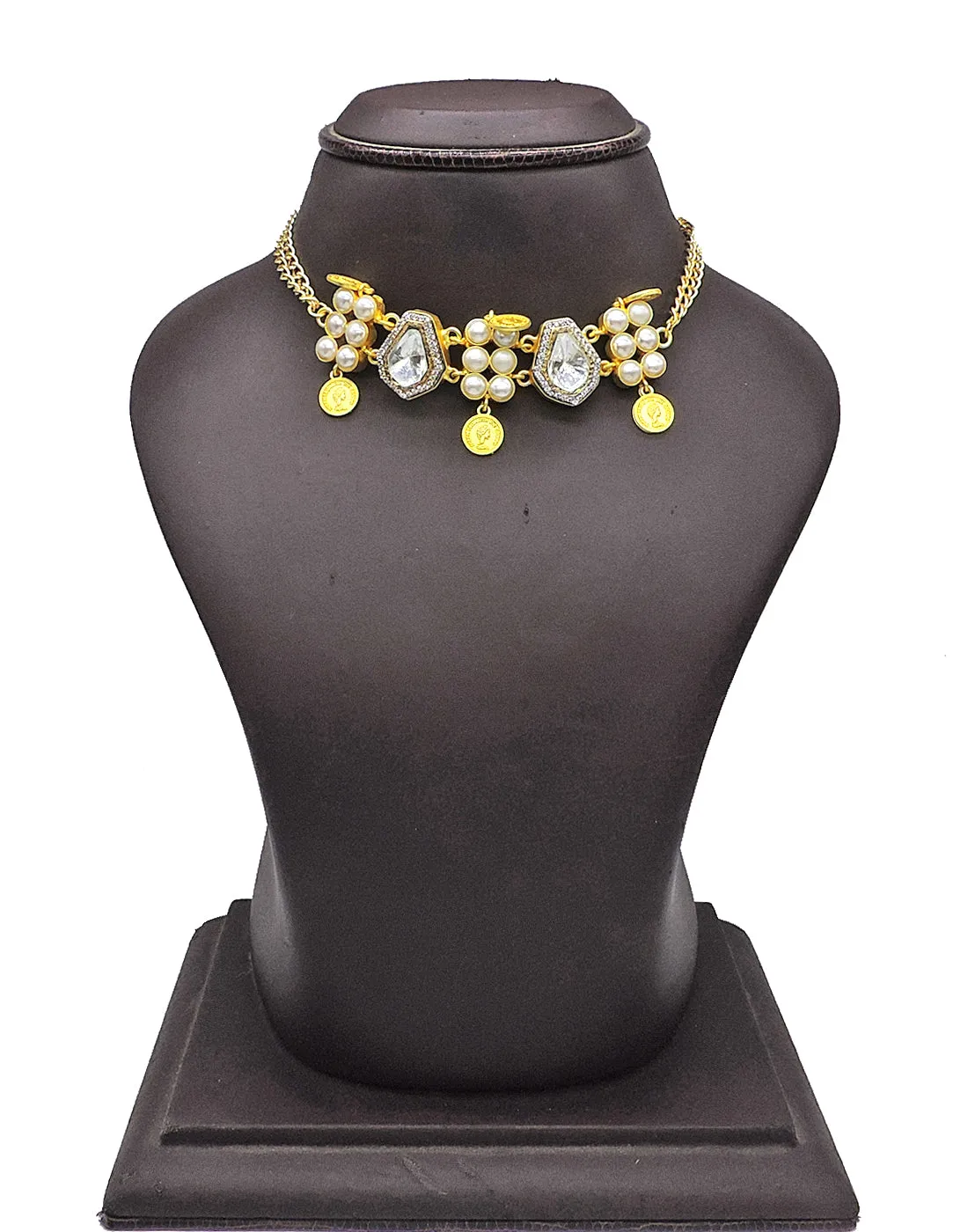 Coin & Crystal Necklace