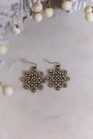 Coldest Winter Crystal Snowflake Earrings