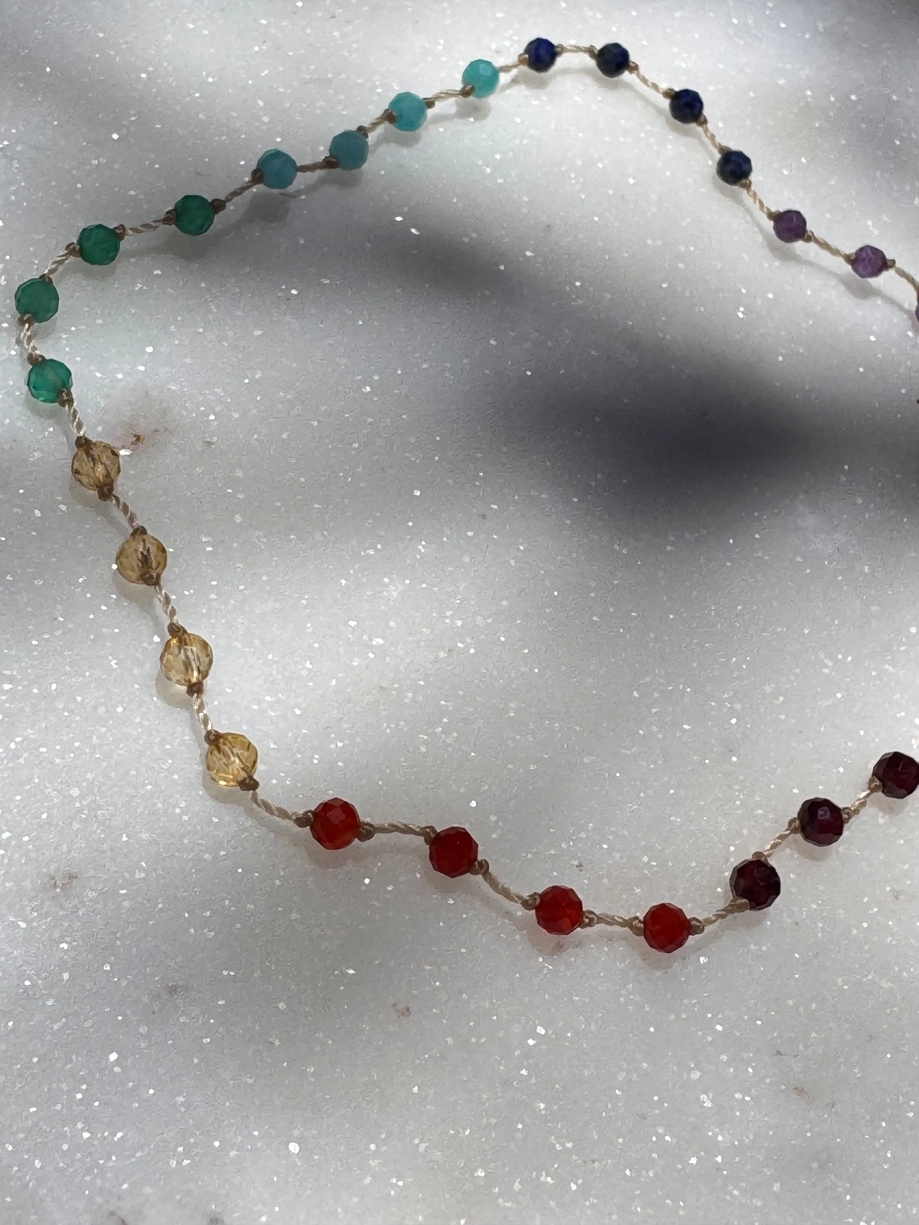 Crystal Chakra Anklet