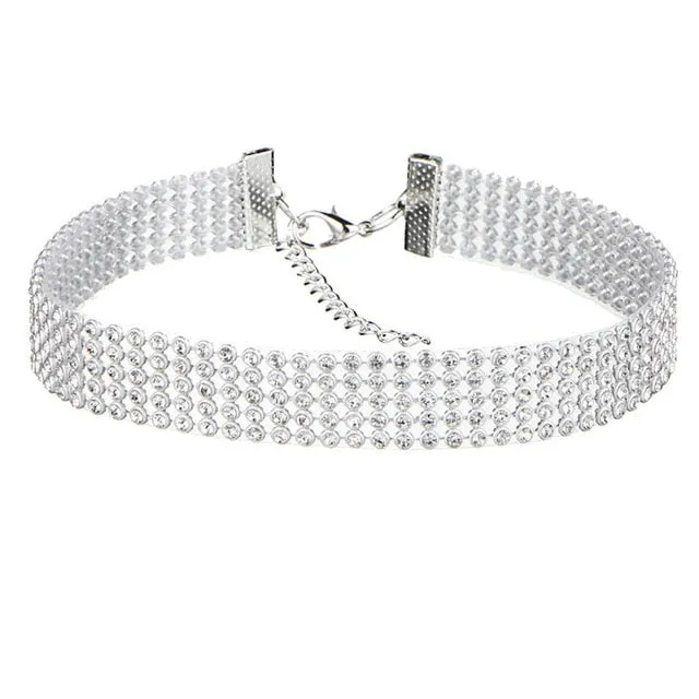 Crystal Rhinestone Choker Necklace