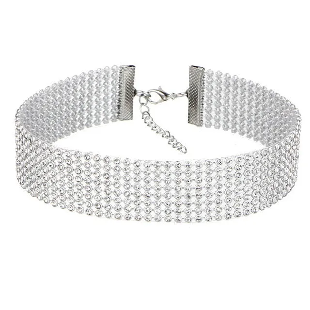 Crystal Rhinestone Choker Necklace