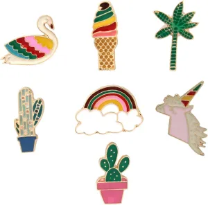 Cute Cartoon Brooch Pins Enamel Brooches Lapel Pins Badge for Women Girls Clothes Bag Decorative (Brooch Pins 10)