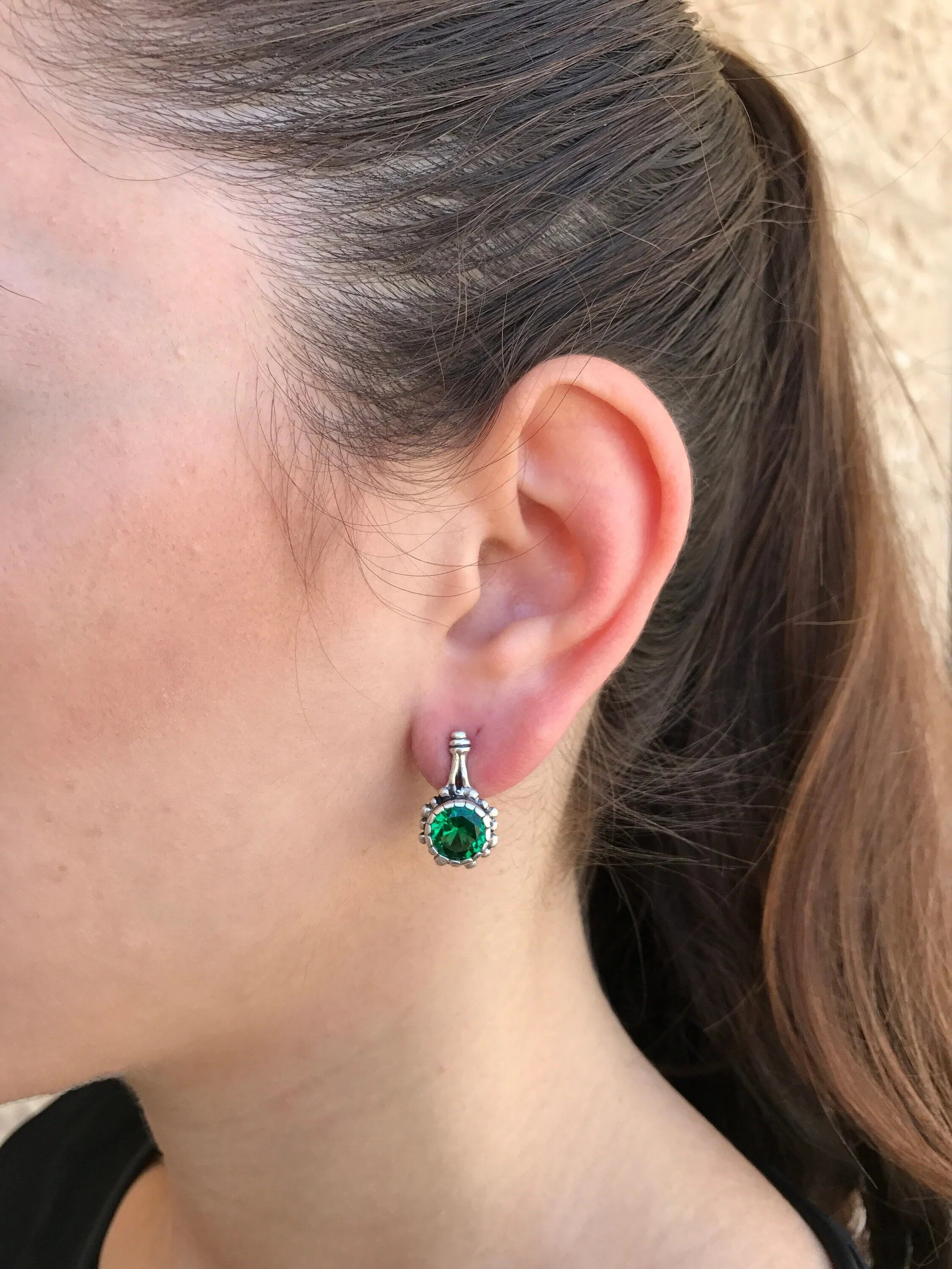 Drop Diamond Earrings - Vintage Bridal Earrings, Sparkly Silver Earrings