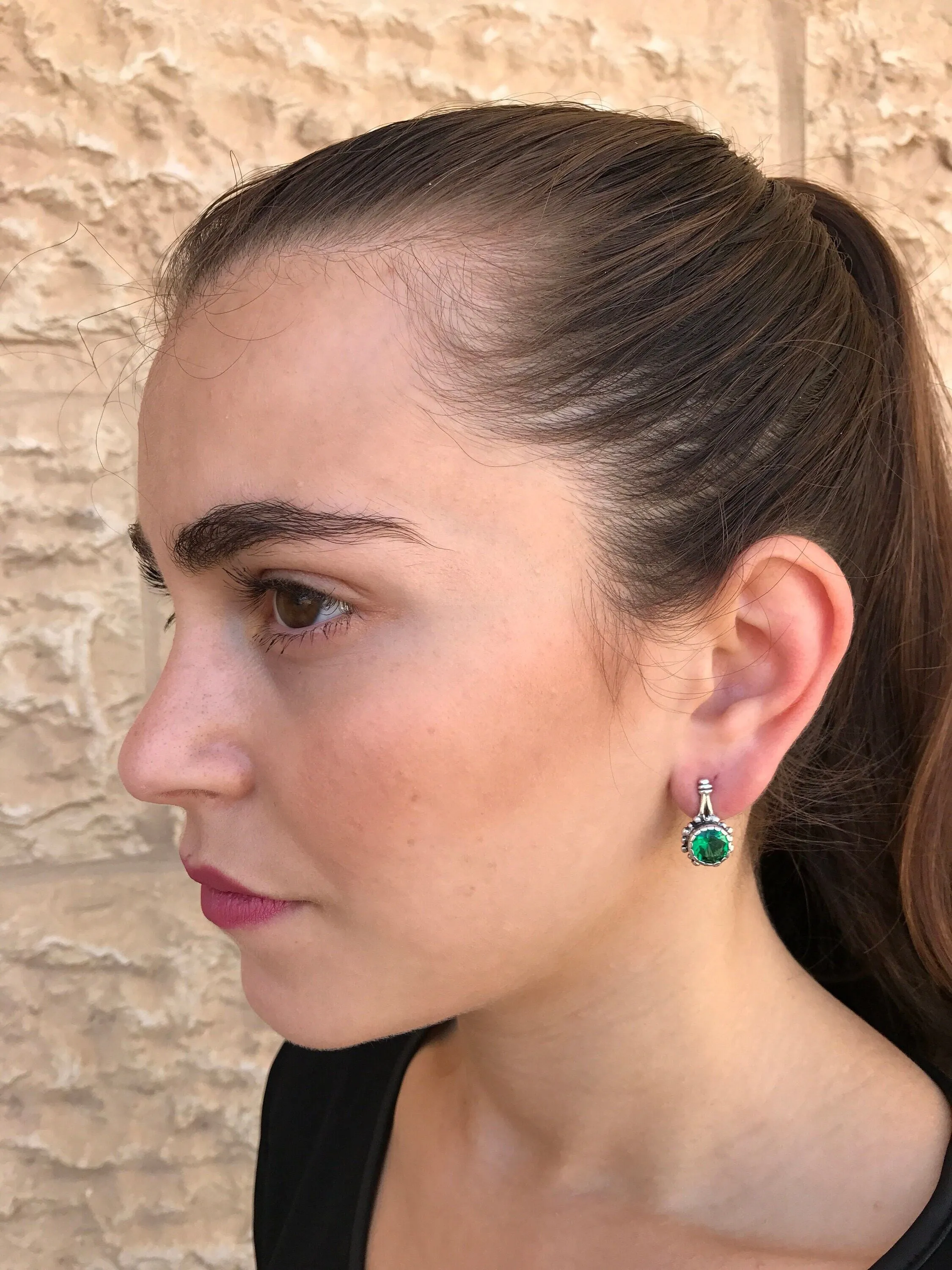 Drop Diamond Earrings - Vintage Bridal Earrings, Sparkly Silver Earrings