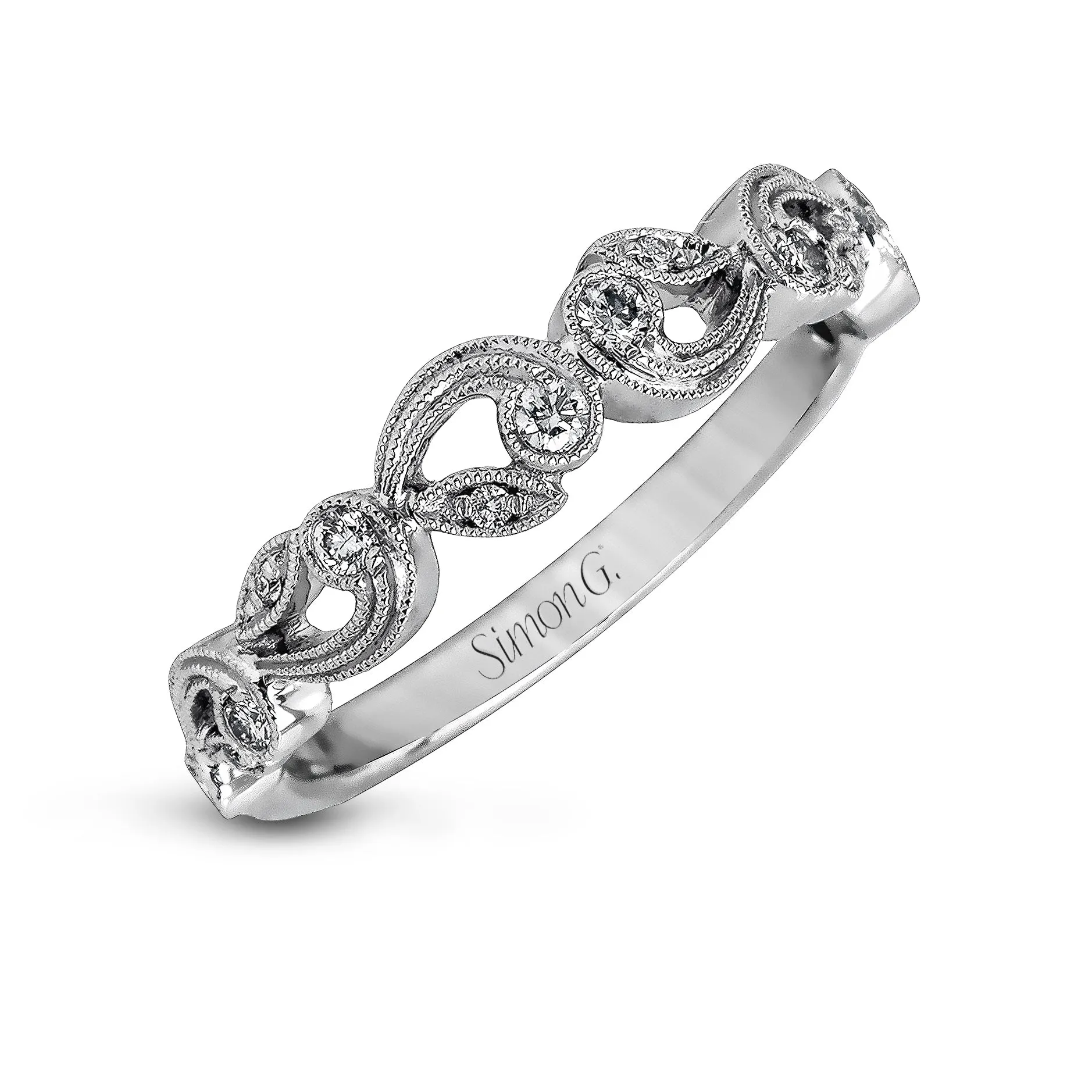 Emerald-cut Trellis Engagement Ring & Matching Wedding Band in 18k Gold with Diamonds