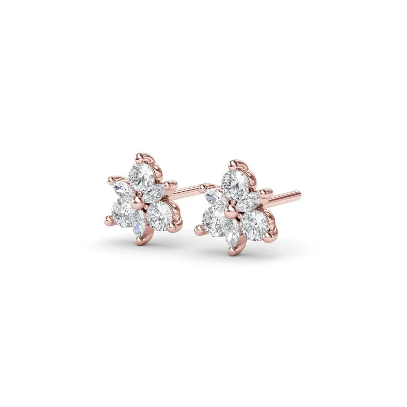 Fana Trio Stud Diamond Earrings