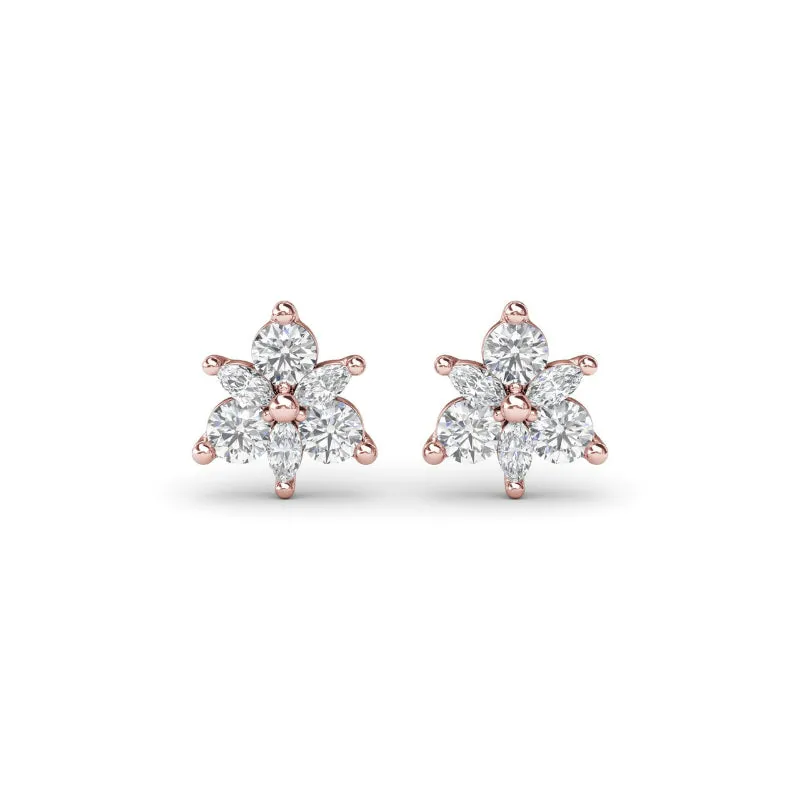 Fana Trio Stud Diamond Earrings