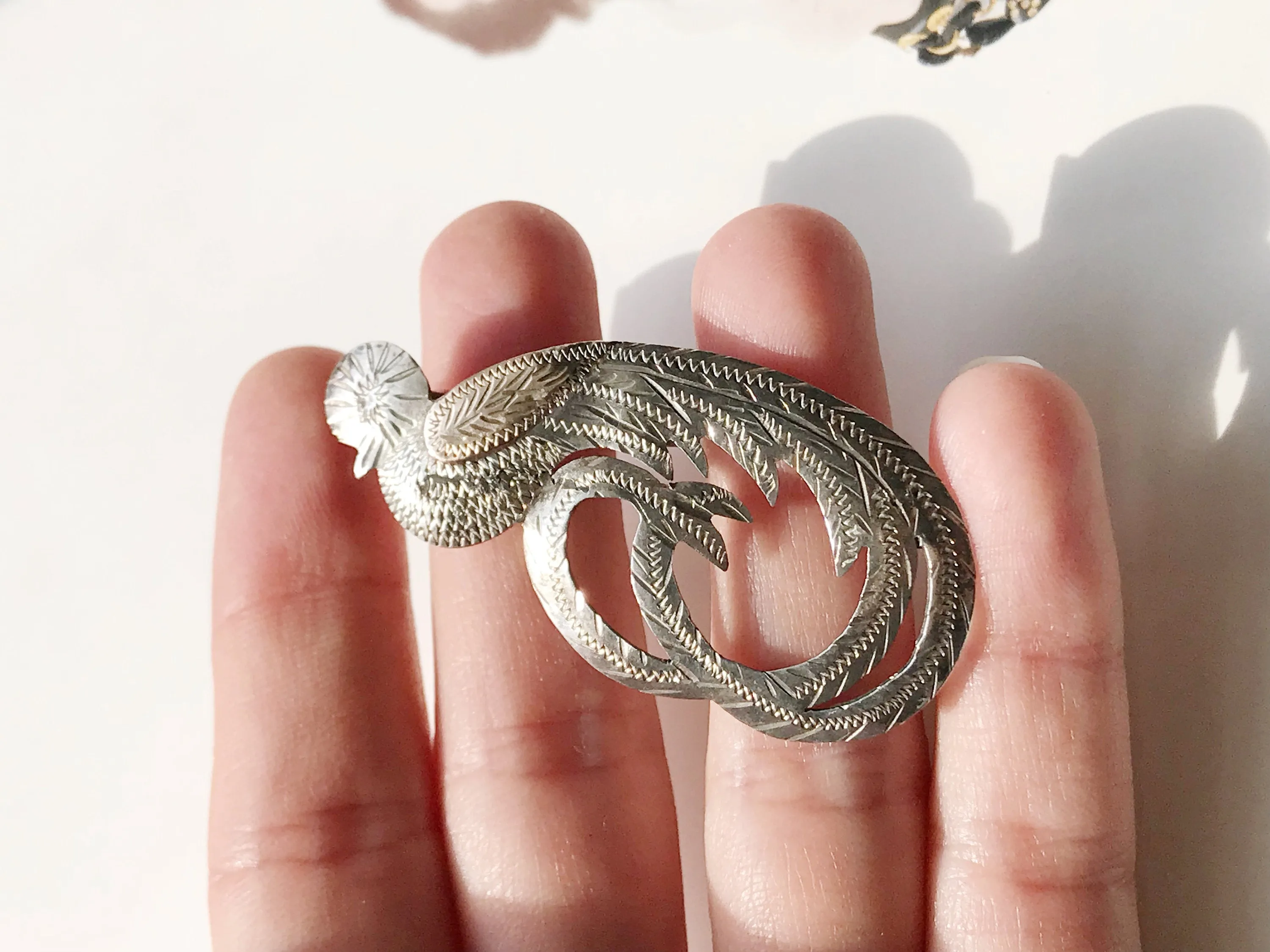 Folk Art Quetzal Bird Pin