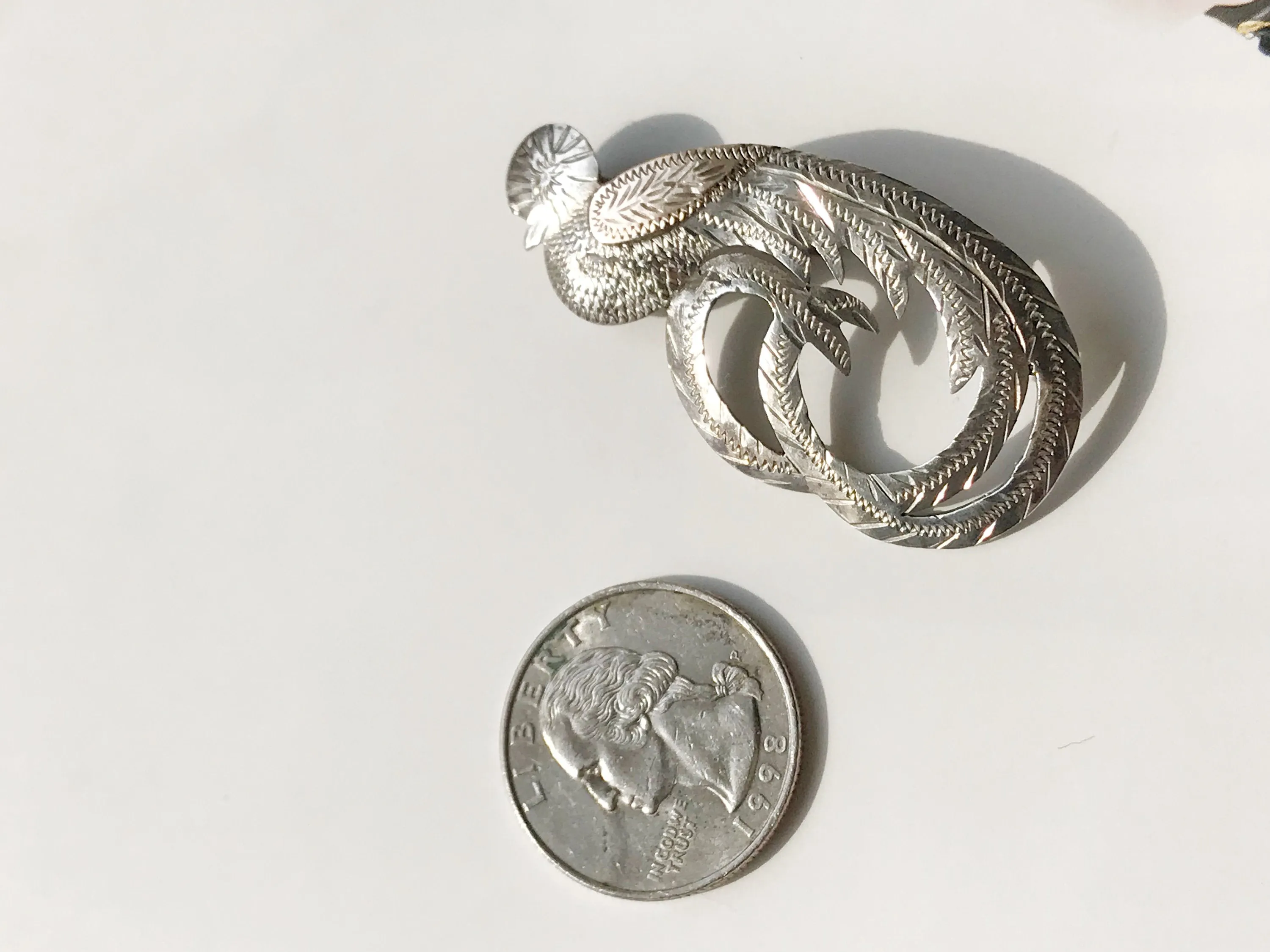 Folk Art Quetzal Bird Pin