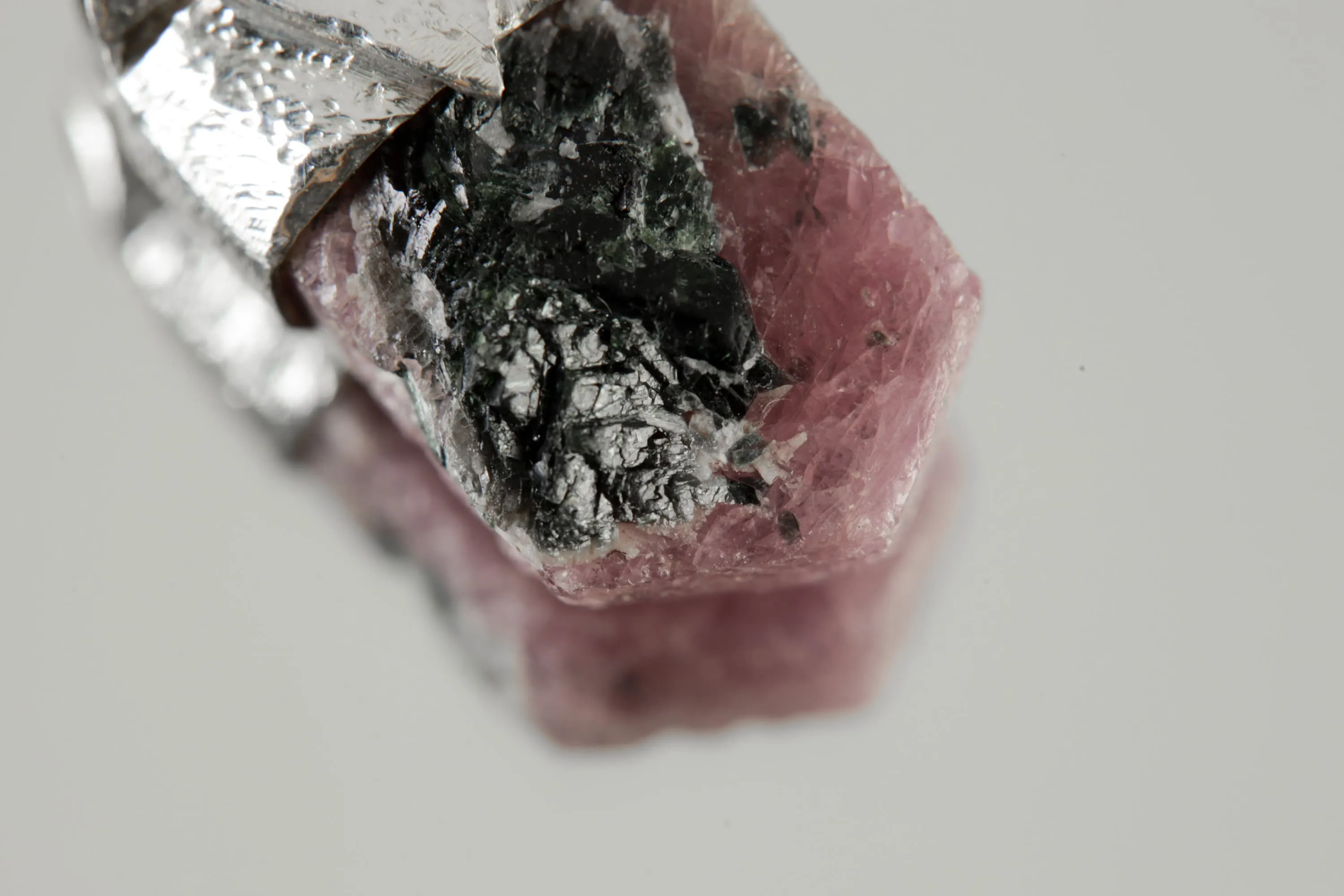 Hexagonal Raw Gem Ruby with Black Mica Stack Pendant, Organic Textured Sterling Silver, Root Chakra, Scorpio Zodiac, Protection and Passion