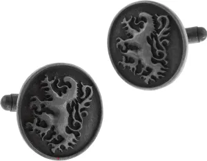 Lion Rampant Cufflinks Antique Finish