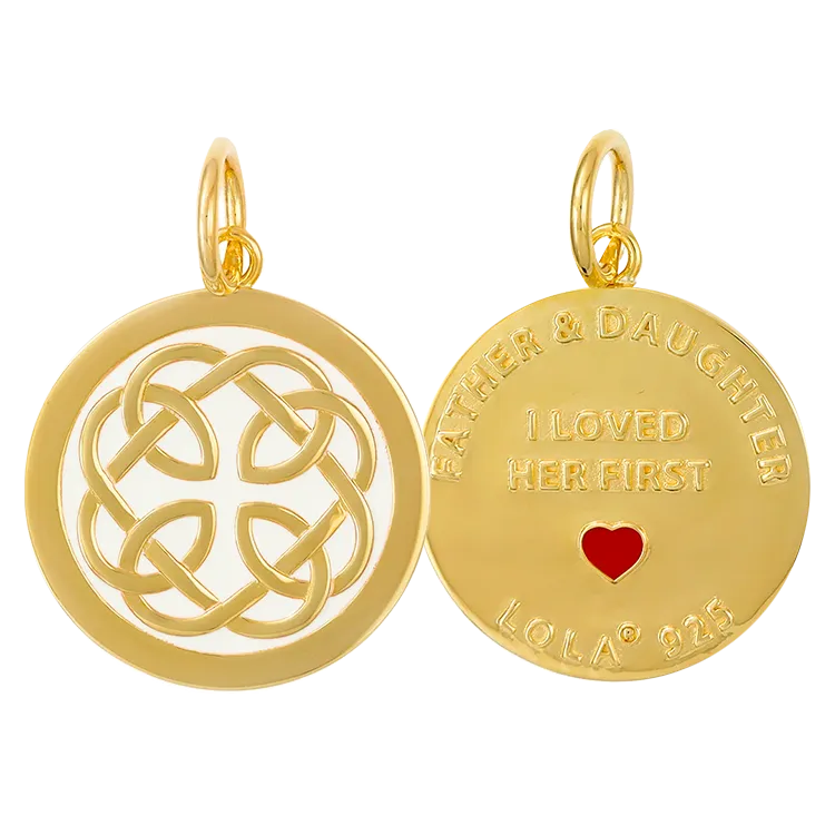 LOLA® Father & Daughter All Gold Pendant
