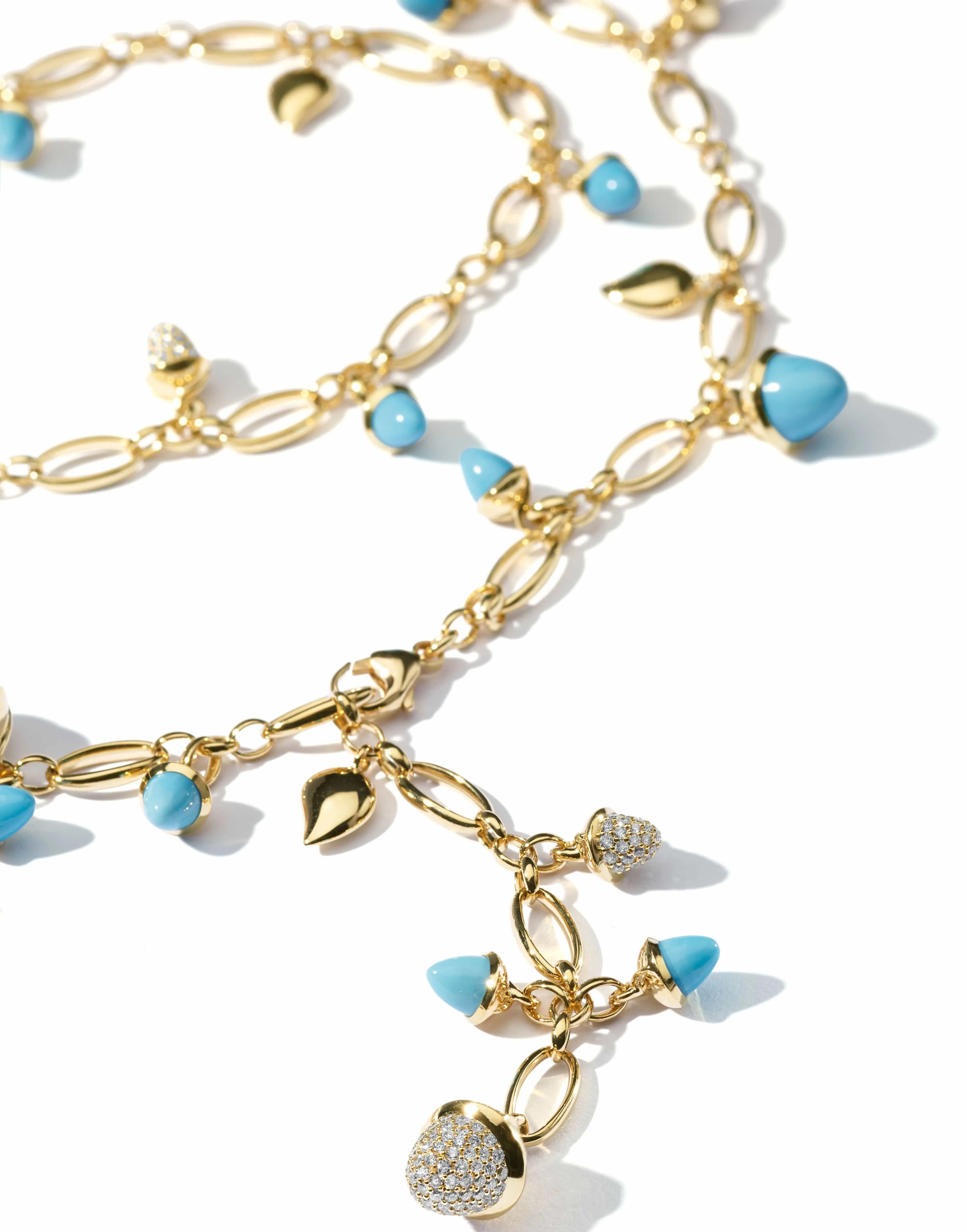 Long Turquoise Mikado Necklace