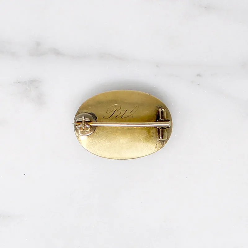 Pet's Sentimental Blond Hair Work Lace Pin