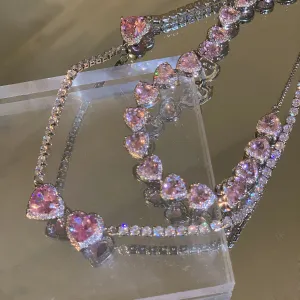 Pink Love Diamond Necklace PL51805