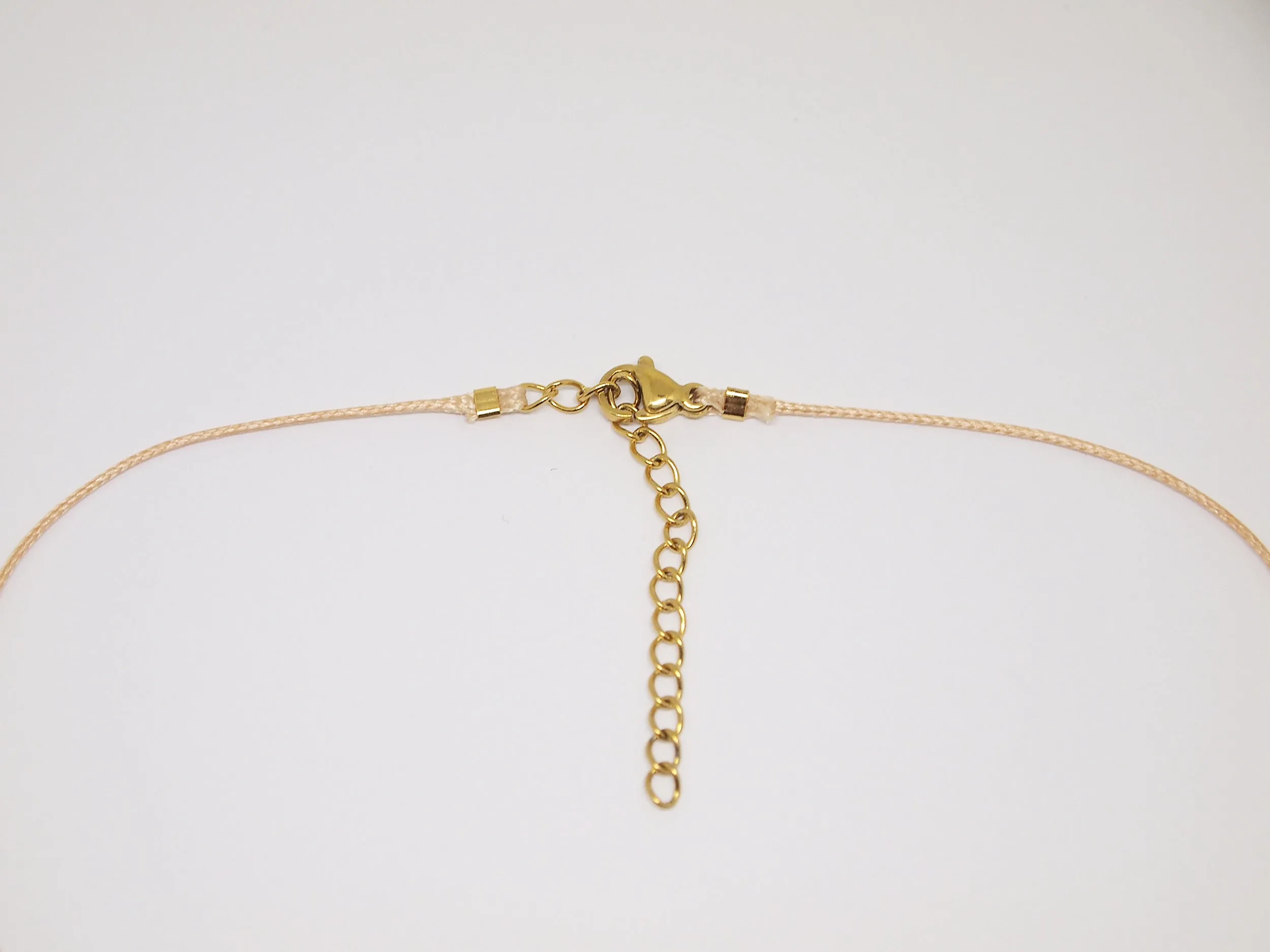 Selenite cord necklace