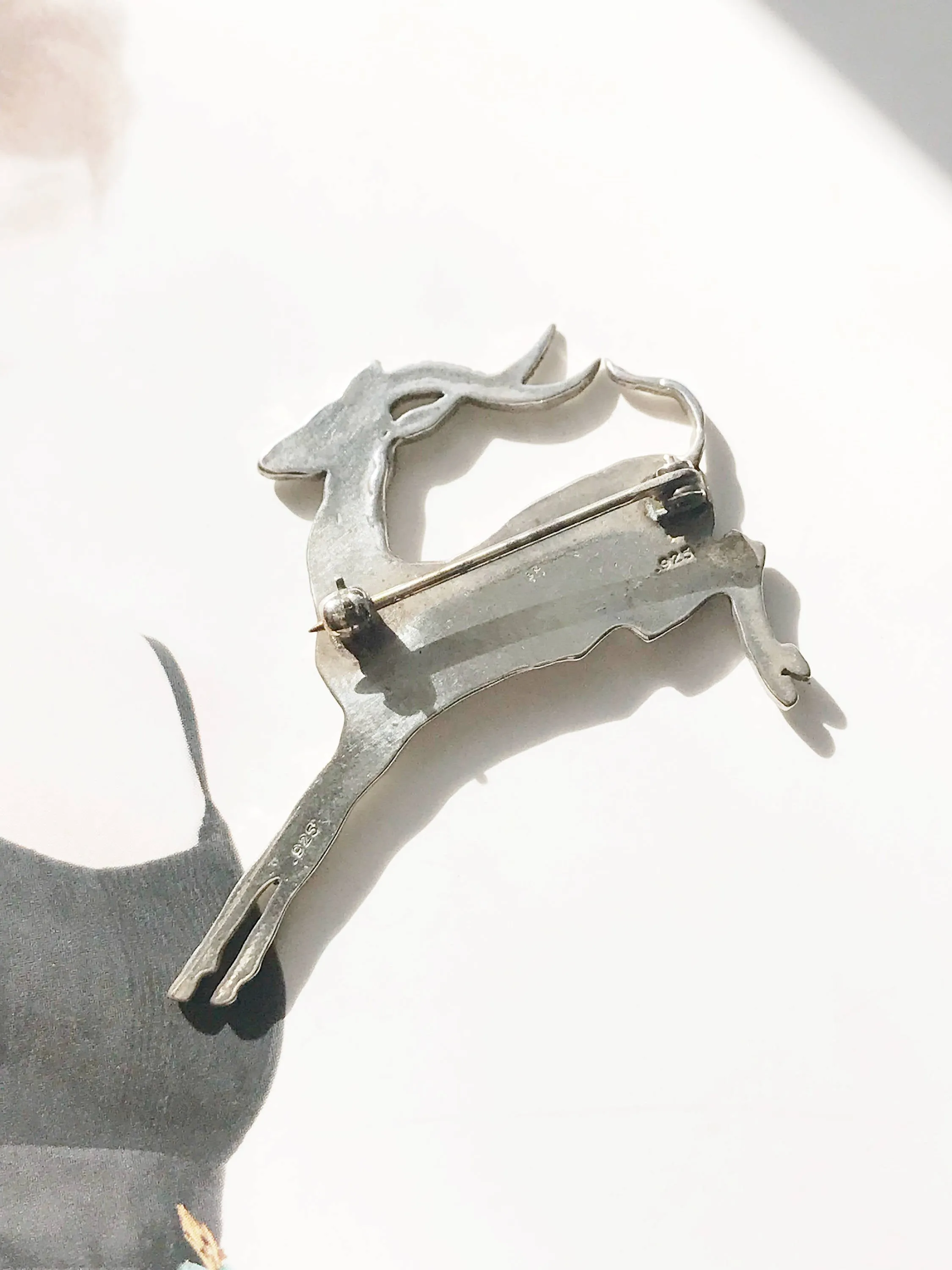 Silver Antelope Pin