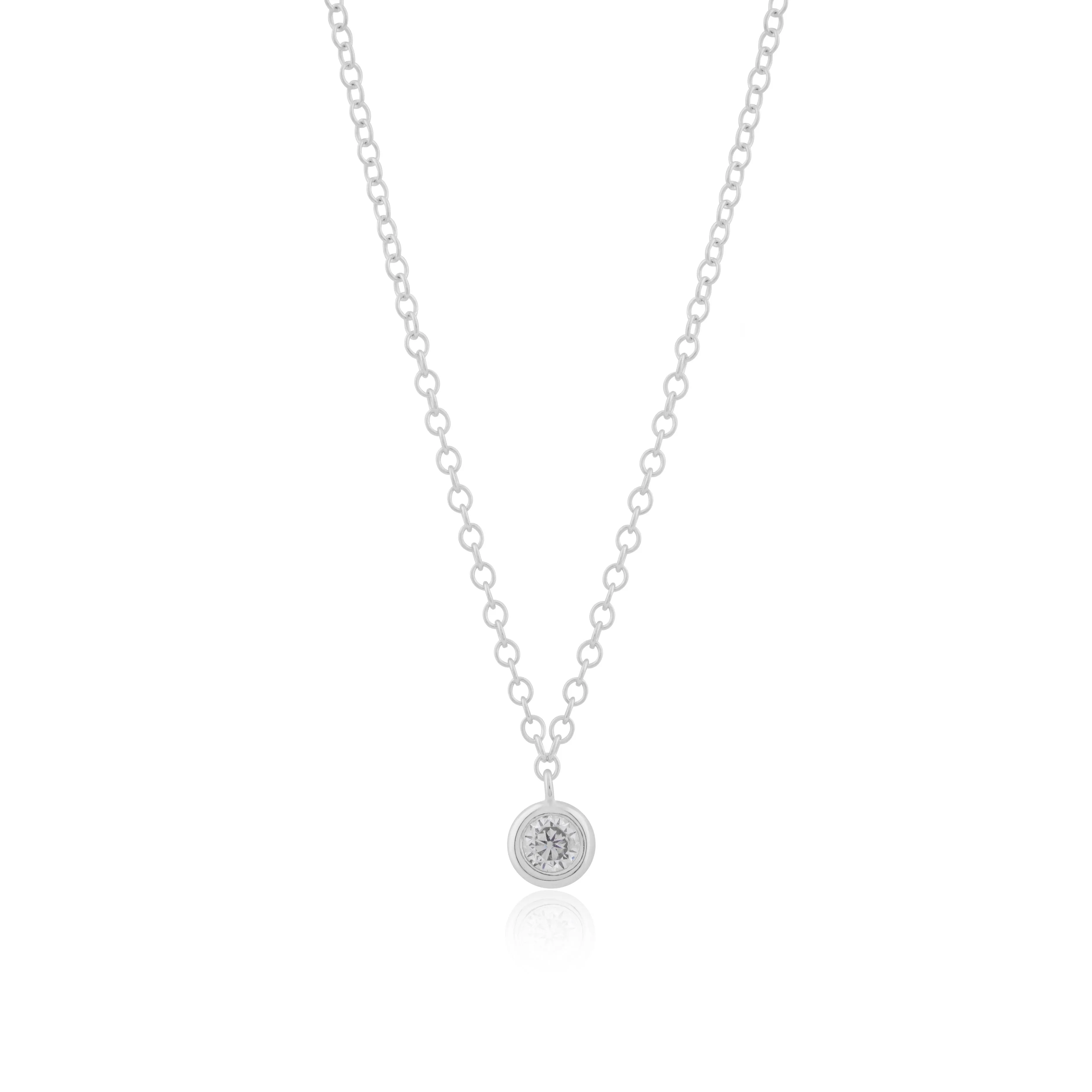 Single Stone Charm Necklace