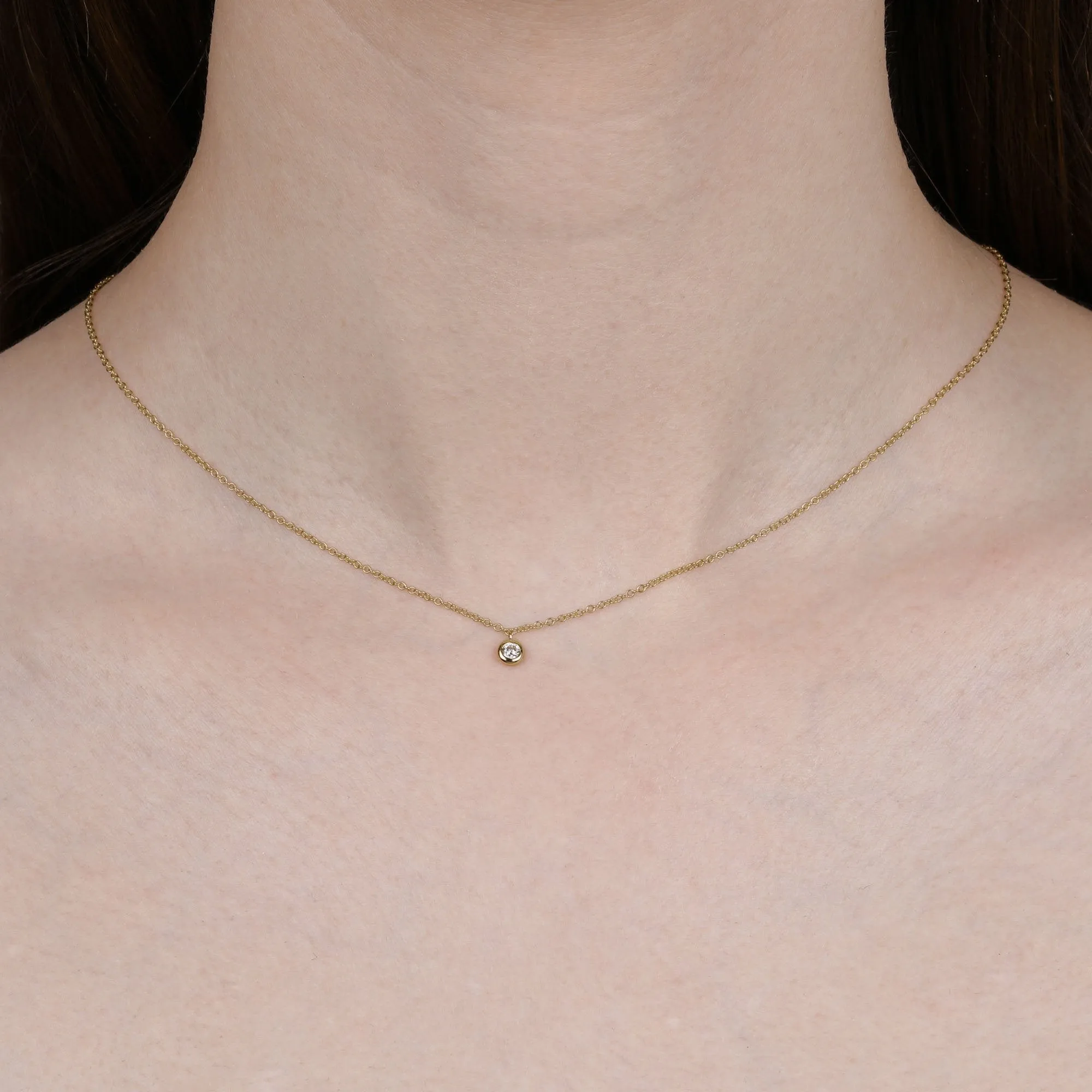 Single Stone Charm Necklace