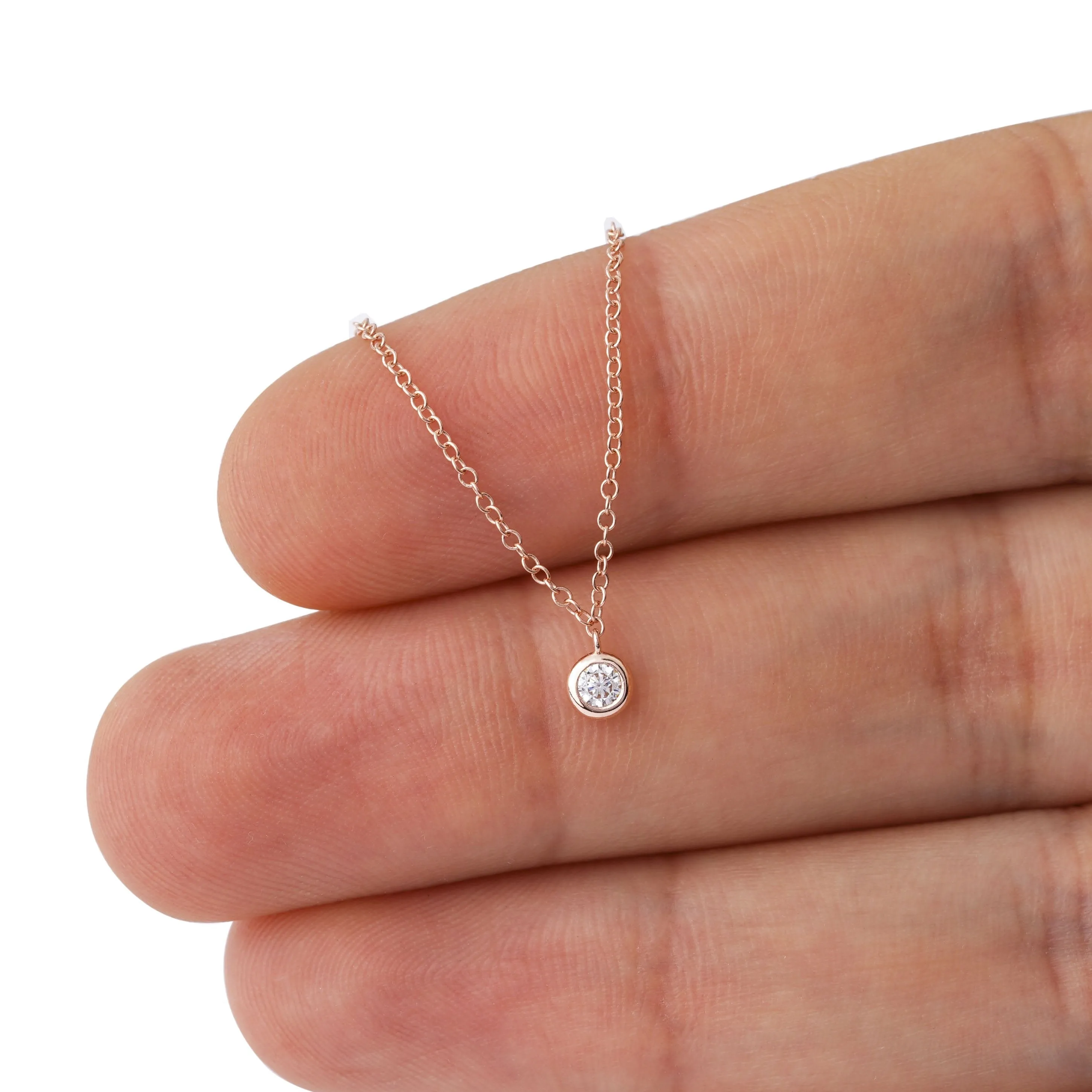 Single Stone Charm Necklace