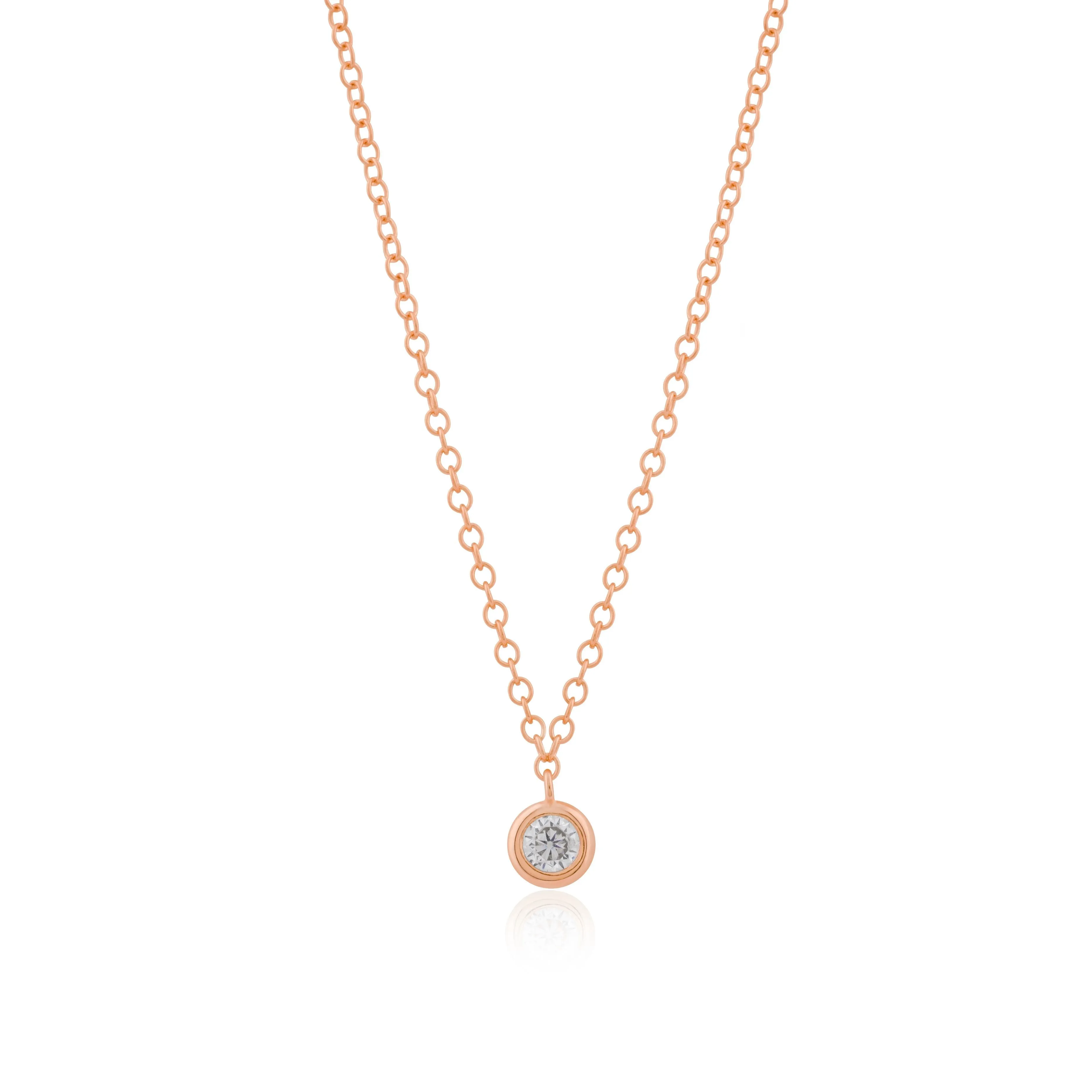 Single Stone Charm Necklace