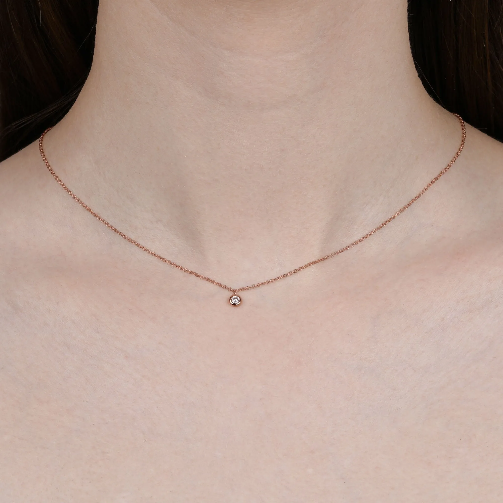 Single Stone Charm Necklace