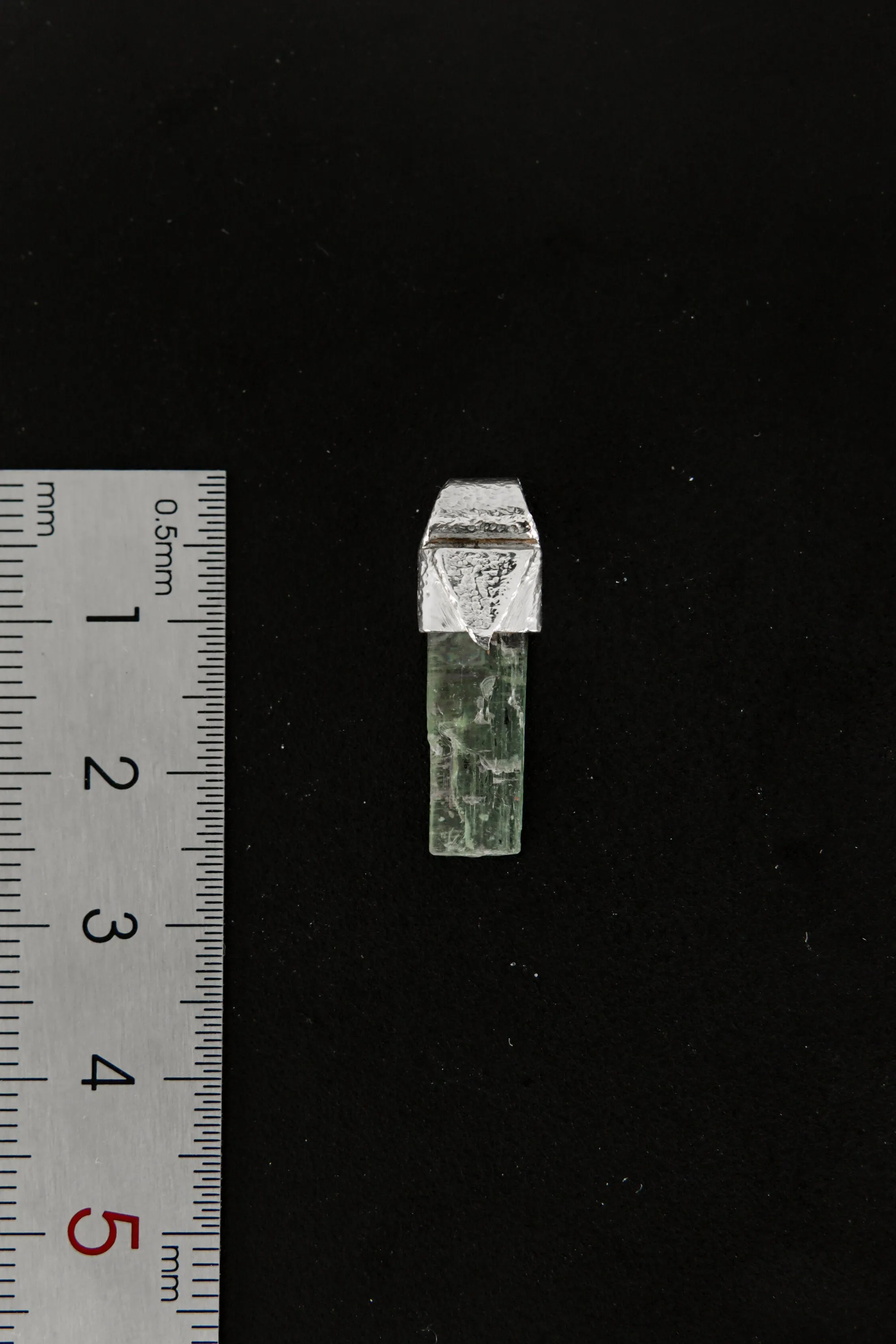 Small Natural Gem Aquamarine Stack Pendant, Organic Textured 925 Sterling Silver, Throat Chakra, Aquarius Zodiac, Clarity and Communication