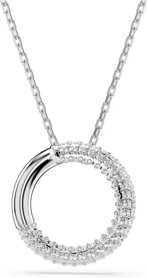 Swarovski Dextera Pendant, Pav, Clear, Rhodium Finished