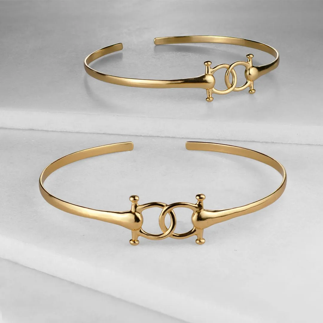 Talisman - Horse Bit 14K Gold on Brass Choker Necklace
