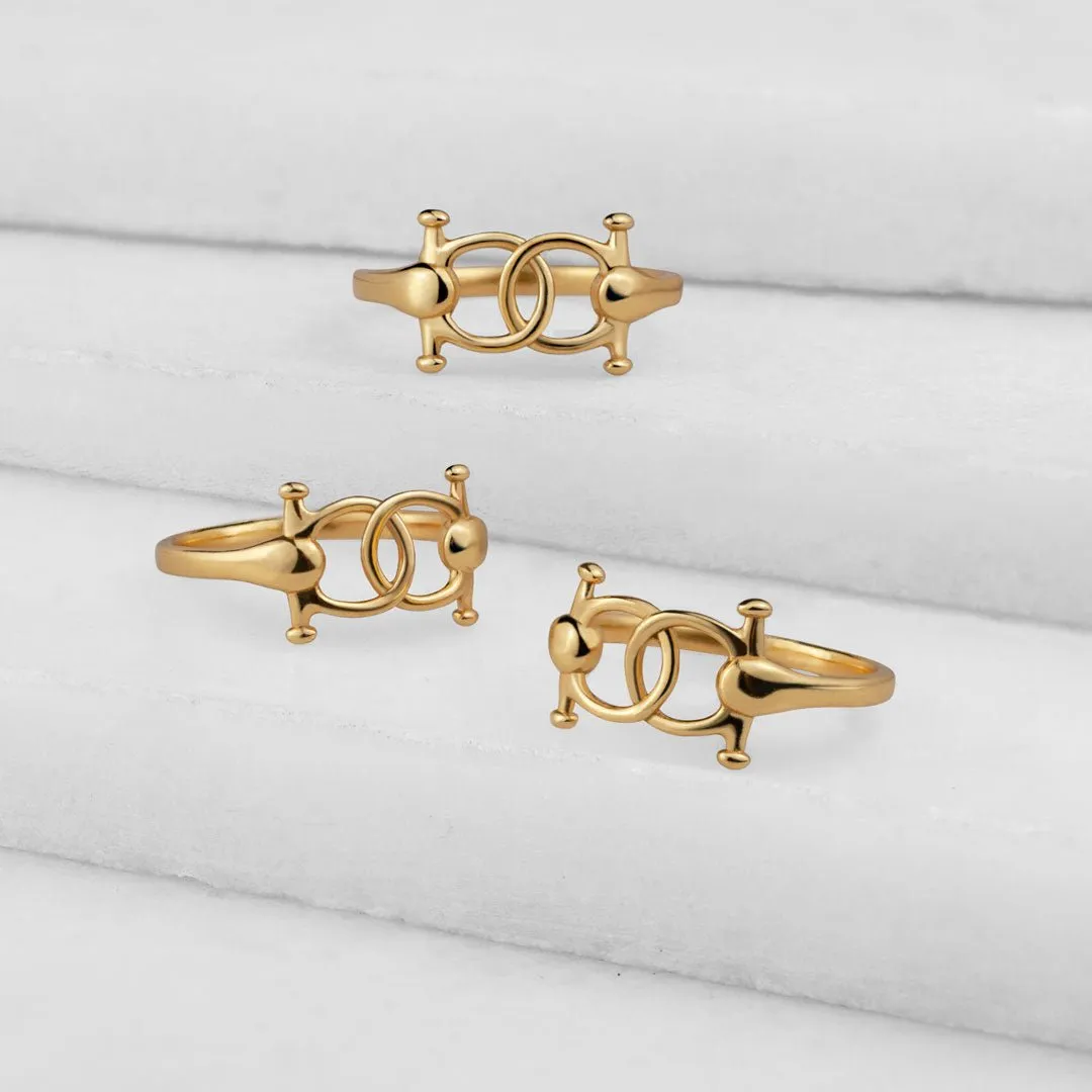 Talisman - Horse Bit 14K Gold on Brass Choker Necklace