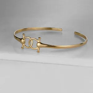 Talisman - Horse Bit 14K Gold on Brass Choker Necklace