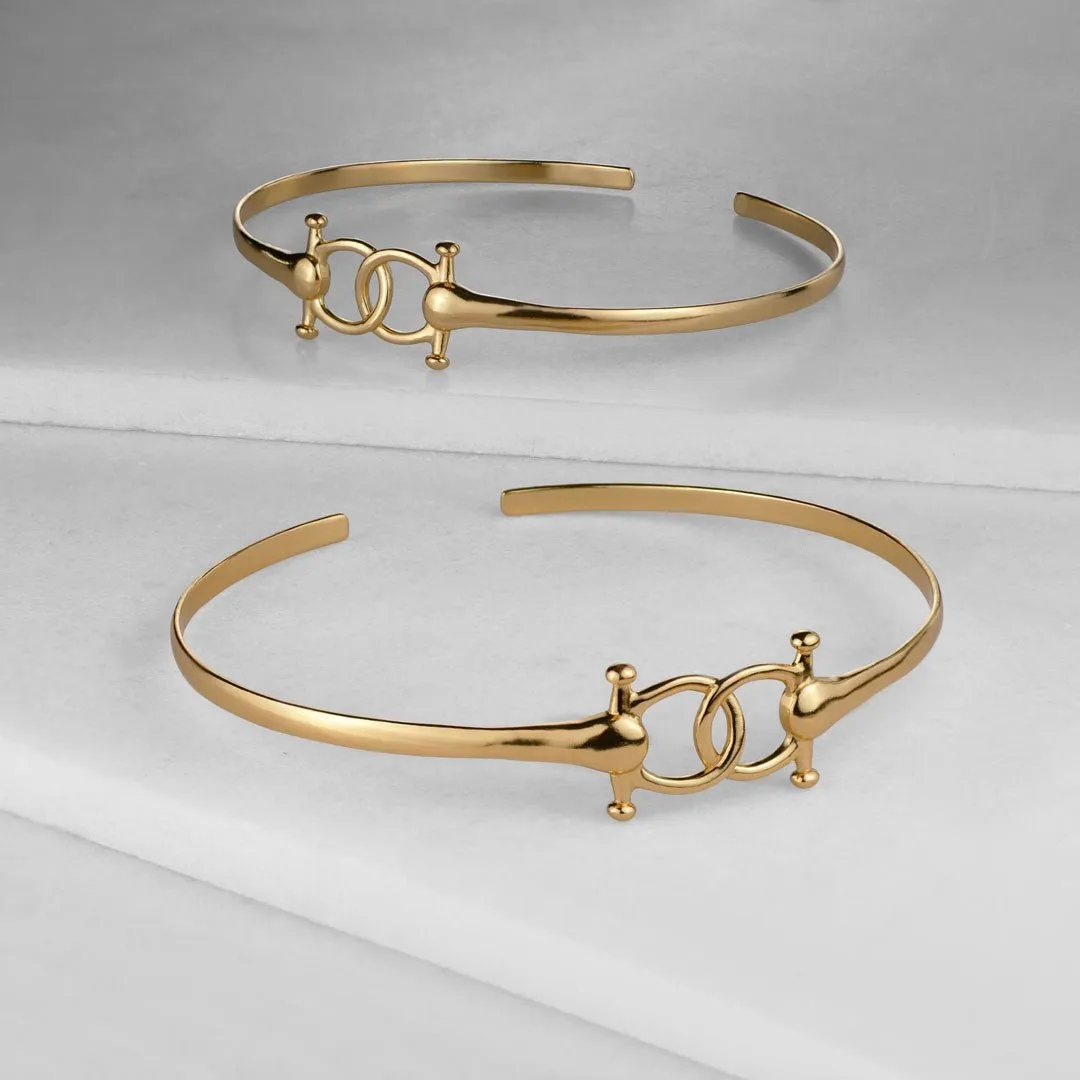 Talisman - Horse Bit 14K Gold on Brass Choker Necklace