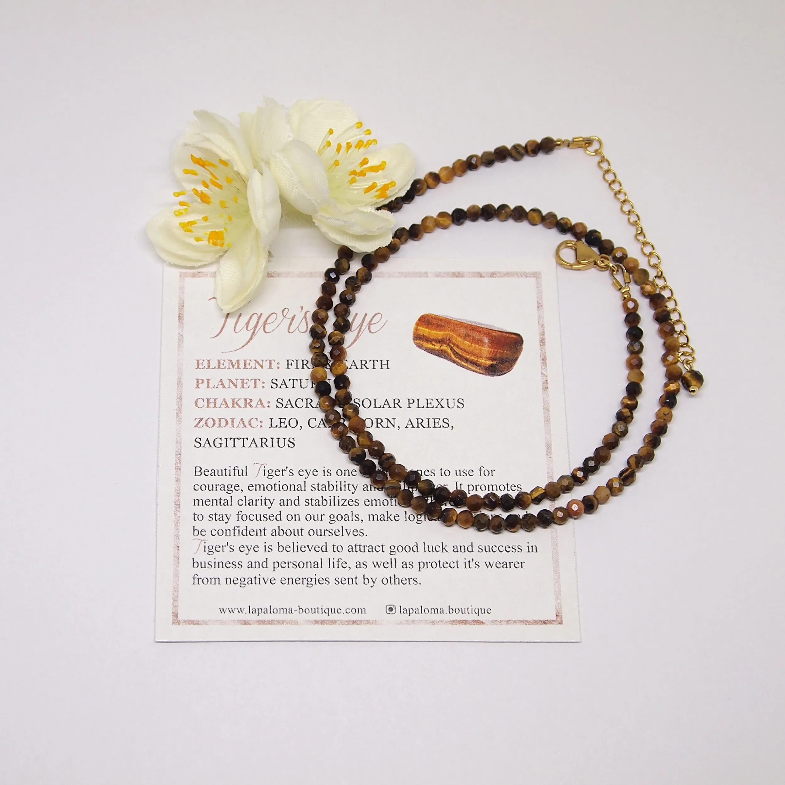Tigers eye beaded choker