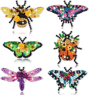 Yuxung DIY Diamond Painting Brooch Vintage Insect Diamond Painting Pins Insect Art Brooch for DIY Crafts Wedding Party Gift